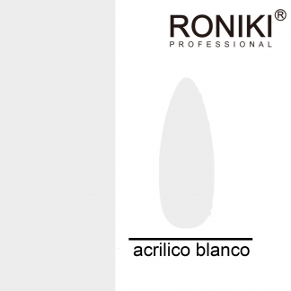 Acrilico de color WHITE(blanco), 10g, RONIKI Profesional