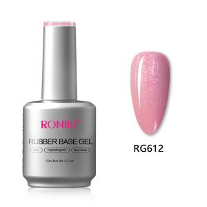 HEMA & TPO Free Color Rubber Base RG612(Glitter), RONIKI Profesional