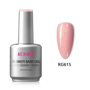 HEMA & TPO Free Color Rubber Base RG615(Glitter), RONIKI Profesional