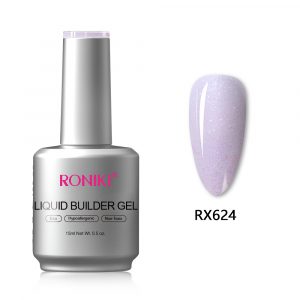 HEMA & TPO Free Bottle Gel RX624(Glitter), 15ml RONIKI Professional