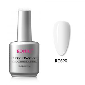 Color Rubber Base RG620 (Blanco Milky), RONIKI Profesional