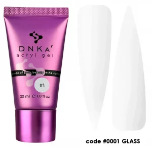 Аcryl Gel #0001 Glass Transparente (tube), 30 ml DNKa'