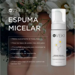 Espuma micelar para pestañas y zona ocular VEKI 160ml